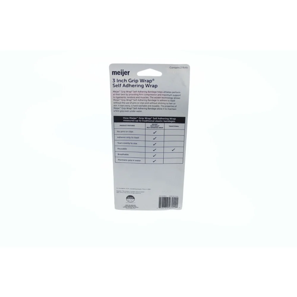 Meijer 3 in Grip Wrap Self Adhering Wrap 2 Pack